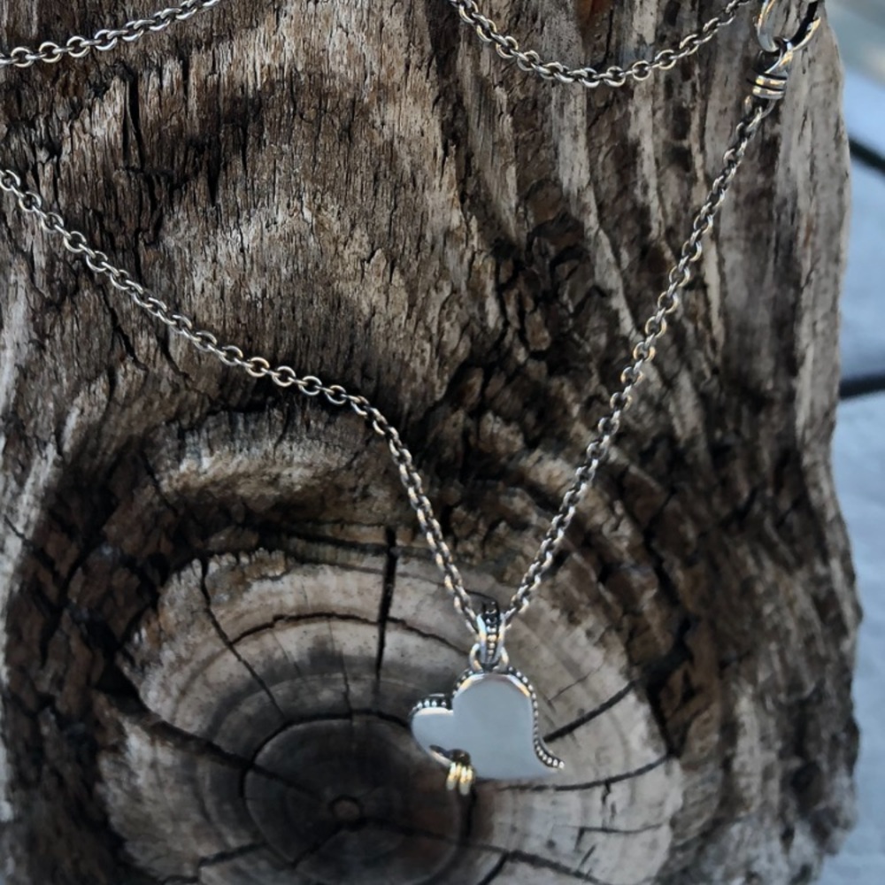Scott Kay heart tag necklace sterling